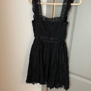 Free people black cotton party dress size S